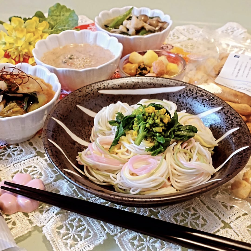 3種の具だくさんつゆそうめん｜そうめんレシピ｜五色そうめん｜愛媛 